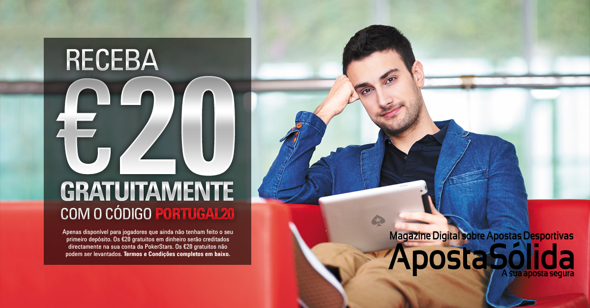 Receba 20€ com a pokerstars